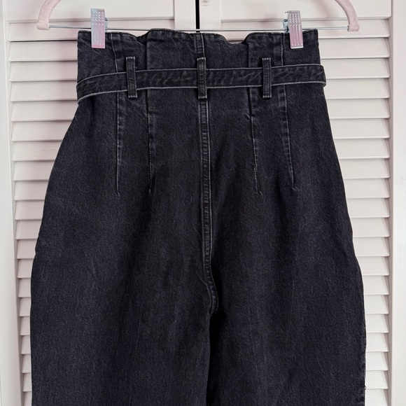 Abercrombie & Fitch Ultra High Rise Paperbag Mom Jeans Black Size 25/0 - Picture 5 of 10